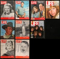 4x0627 LOT OF 9 LIFE MAGAZINES 1930s-1980s filled with great images & articles!