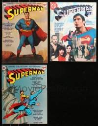 4x0679 LOT OF 3 SUPERMAN MAGAZINES 1974-1981 DC Comics, filled with great images & articles!