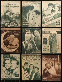 4x0623 LOT OF 9 PICTUREGOER ENGLISH MOVIE MAGAZINE SUPPLEMENTS 1930s great images & articles!