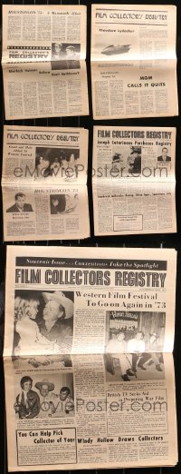 4x0582 LOT OF 14 FILM COLLECTOR'S REGISTRY MOVIE MAGAZINES 1972 - 1973 great images & articles!