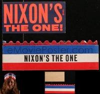 4x0380 LOT OF 2 RICHARD NIXON ELECTION MEMORABILIA ITEMS 1968 Nixon's the one!