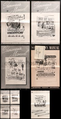 4x0410 LOT OF 9 UNCUT UNIVERSAL PRESSBOOKS 1940s-1950s advertising a variety of different movies!