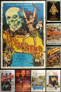 4x0235 LOT OF 10 FOLDED ONE-SHEETS 1950s-1990s great images from a variety of different movies!