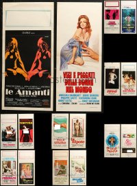 4x1040 LOT OF 19 FORMERLY FOLDED SEXPLOITATION ITALIAN LOCANDINAS 1970s-1980s with some nudity!