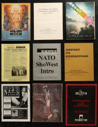 4x0562 LOT OF 18 EXHIBITOR MAGAZINES 1960s-1990s filled with images & info for theater owners!