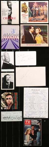 4x0941 LOT OF 12 AUTOGRAPHED ITEMS 1950s-1980s signatures from a variety of celebrities!
