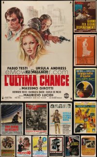 4x0144 LOT OF 14 FOLDED ITALIAN ONE-PANELS 1960s-1980s great images from a variety of movies!