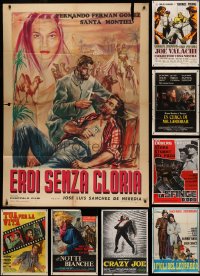 4x0147 LOT OF 11 FOLDED ITALIAN ONE-PANELS 1950s-1980s great images from a variety of movies!