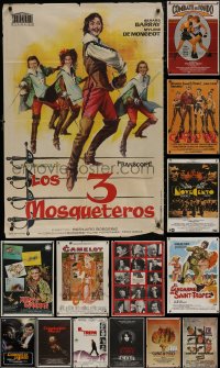 4x1172 LOT OF 17 FORMERLY FOLDED SPANISH POSTERS 1960s-1980s great images from a variety of movies!