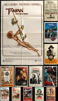4x0231 LOT OF 13 FOLDED ONE-SHEETS 1970s-1980s great images from a variety of different movies!