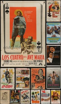 4x0124 LOT OF 19 FOLDED ARGENTINEAN POSTERS 1940s-1980s great images from a variety of movies!