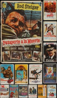 4x0125 LOT OF 18 FOLDED ARGENTINEAN POSTERS 1950s-1980s great images from a variety of movies!