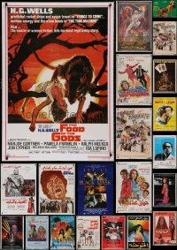 4x0050 LOT OF 23 FORMERLY FOLDED MISCELLANEOUS NON-U.S. MOVIE POSTERS 1970s-1990s cool images!