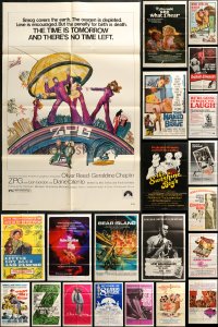 4x0180 LOT OF 63 FOLDED ONE-SHEETS 1950s-1990s great images from a variety of different movies!