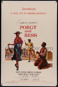 4y0167 PORGY & BESS linen 1sh 1959 Sidney Poitier, Dorothy Dandridge & Sammy Davis Jr, TODD-AO!