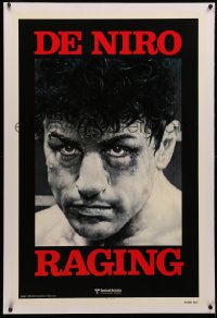4y0169 RAGING BULL linen teaser 1sh 1980 Martin Scorsese, classic Kunio Hagio art of Robert De Niro!