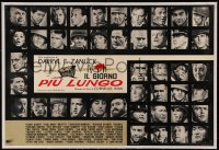 4z0096 LONGEST DAY linen Italian 27x39 pbusta 1962 Zanuck's WWII D-Day movie w/44 international stars!