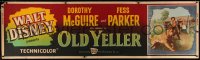 4z0007 OLD YELLER paper banner 1957 Dorothy McGuire, Disney's most classic canine, ultra rare!