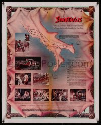 4z0160 SPARTACUS linen 22x28 special poster 1961 Stanley Kubrick, cool map & history of gladiators!