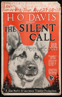 4z0195 SILENT CALL WC 1921 best art of Strongheart the German Shepherd dog hero, ultra rare!