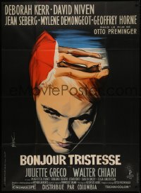 5a0115 BONJOUR TRISTESSE French 1p 1958 cool different Georges Kerfyser art of Jean Seberg!