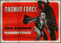 5a0113 MAGNUM FORCE French 8p 1974 huge c/u of Clint Eastwood is Dirty Harry w/ his huge gun, rare!