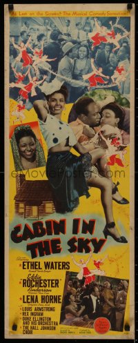5a0140 CABIN IN THE SKY insert 1943 great montage of Lena Horne, Rochester & black cast, rare!