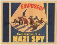 5a0249 CONFESSIONS OF A NAZI SPY LC 1939 great art of Nazi spies exposed in spotlight, very rare!