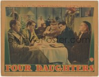 5a0257 FOUR DAUGHTERS LC 1938 John Garfield at restaurant with Priscilla Lane & three others, rare!