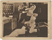 5a0262 GRIM GAME LC 1919 great image of policemen & others arresting Harry Houdini as a maniac!