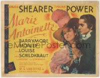 5a0236 MARIE ANTOINETTE TC 1938 romantic image of young Tyrone Power & Norma Shearer, ultra rare!