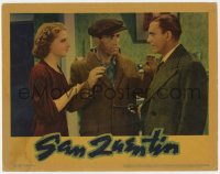 5a0282 SAN QUENTIN LC 1937 Pat O'Brien holding Humphrey Bogart at gunpoint by sister Ann Sheridan!