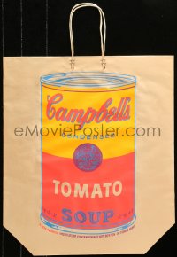 5a0048 ANDY WARHOL CAMPBELL'S SOUP BAG 17x25 museum exhibit promo shopping bag 1966 silkscreen art!