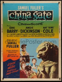 5b0319 CHINA GATE style Z silkscreen 30x40 1957 Samuel Fuller, Dickinson, Nat King Cole, ultra rare!