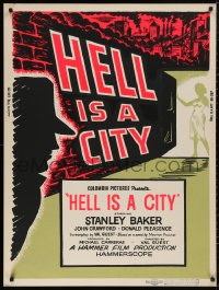 5b0338 HELL IS A CITY 30x40 1960 from dark till dawn, from dives to dames, from cops to killers!