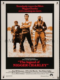 5b0349 LEGEND OF NIGGER CHARLEY 30x40 1972 slave to outlaw Fred Williamson ain't running no more!