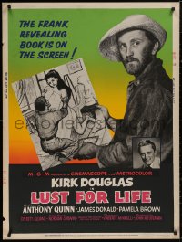 5b0356 LUST FOR LIFE 30x40 1956 wonderful image of Kirk Douglas as artist Vincent Van Gogh!