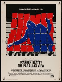 5b0365 PARALLAX VIEW 30x40 1974 Warren Beatty gets mixed up in a political murder conspiracy!