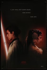 5b0823 ATTACK OF THE CLONES style A teaser 1sh 2002 Star Wars, Christensen & Natalie Portman!
