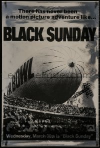5b0845 BLACK SUNDAY foil teaser 1sh 1977 Goodyear Blimp zeppelin disaster at the Super Bowl!