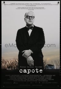 5b0856 CAPOTE DS 1sh 2005 great portrait of Philip Seymour Hoffman as Truman Capote!