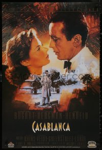 5b0190 CASABLANCA 24x35 English commercial poster 1990s Humphrey Bogart, Ingrid Bergman by Dudash!