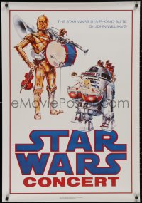 5b0215 STAR WARS CONCERT 27x39 Dutch commercial poster 1997 Alvin art from 1978 poster for concert!