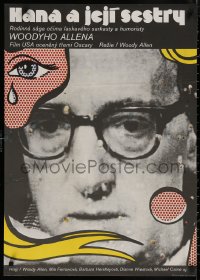 5b0404 HANNAH & HER SISTERS Czech 23x33 1988 Mia Farrow, Carrie Fisher, Grygar art of Woody Allen!
