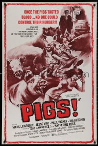 5b1048 PIGS 1sh 1972 wacky killer swine, once they tasted blood - no one could control their hunger!