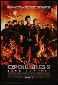 5b0896 EXPENDABLES 2 advance DS 1sh 2012 Stallone, Arnie, Van Damme, Li, Lundgren & Chuck Norris!
