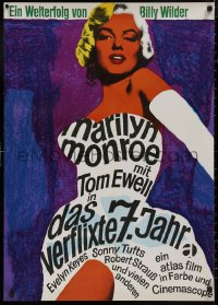 5b0444 SEVEN YEAR ITCH German R1966 Wilder, art of Marilyn Monroe by Dorothea Fischer-Nosbisch!