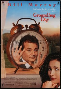 5b0932 GROUNDHOG DAY 1sh 1993 Bill Murray, Andie MacDowell, directed by Harold Ramis!