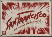 5b0450 SAN FRANCISCO Italian 1sh 1937 Clark Gable & Jeanette MacDonald, different and rare!
