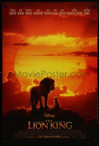 5b0986 LION KING int'l advance DS 1sh 2019 Walt Disney live action/CGI, Donald Glover as Simba!